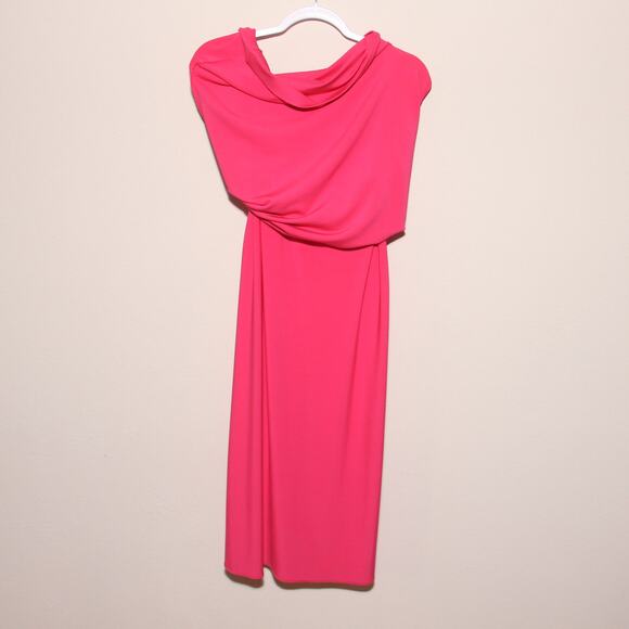Lafayette 148 Pink  Sheath Dress Size XL Midi Length Sleeveless - Picture 8 of 8